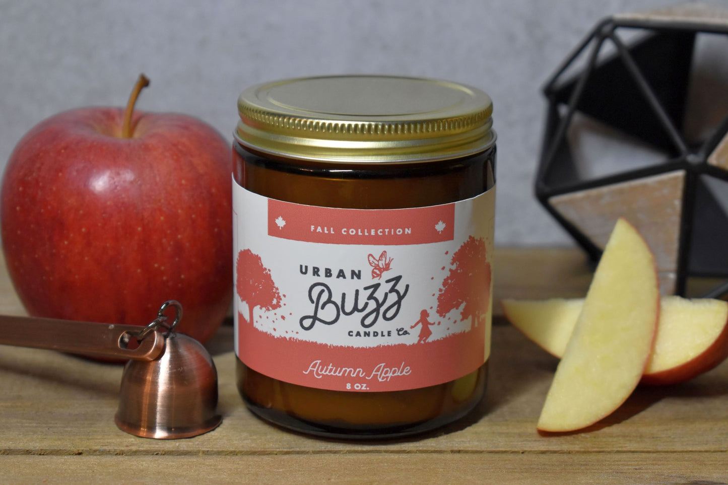 Autumn Apple 8 oz. Beeswax Jar Candle - Urban Buzz