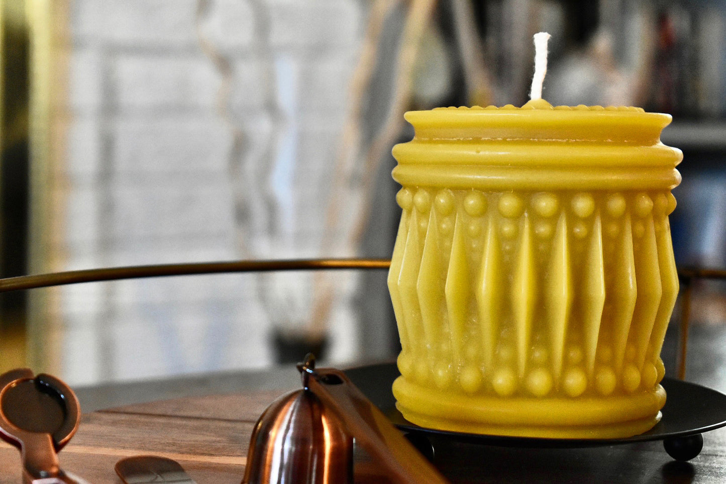 Vintage Pillar Candle - Urban Buzz